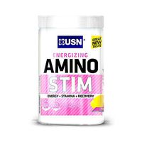USN Energizing Amino Stim Sugar Free Energy Supplement - Energy, Stamina Recovery Powder with BCAAs, Pink Lemonade, 30 Servings