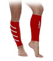 Gabor Fitness Graduated 20-25mm Hg Compression Running Leg Sleeves, Medium, Red