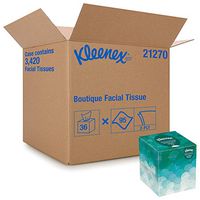 Kleenex Professional Facial Tissue Cube for Business (21270), Upright Face Tissue Box, 36 Boxes / Case, 95 Tissues /Box, 3,420 Tissues / Case