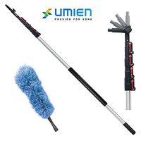 6-24 Foot Telescopic Extension Pole - Multi Functional Pole, Paint Roller, Light Bulb Changer, Duster Pole, Antenna Pole, Hanging Lights, Window and Gutter Cleaning - Includes Free Feather Duster