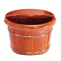 Foot Massagers Foot Bath Barrel Wash The Foot Bucket Pedicure Bucket Orange Oak Foot Bath Barrel Small Wooden Tub for Home Use Spa Massage Pedicure Bucket Give Your Family The Best Gift