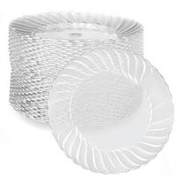 Premuim Disposable Plastics for Party or Wedding in Multiple Sizes & Styles (50, 9 in. - Scalloped Edges)