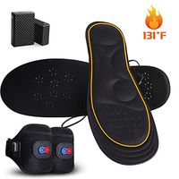 GMAYOO Heated Insoles for Women and Men Battery Powered Rechargeable Cuttable Heated Insoles Foot Warmers Warm Feet on Winter Adventures Hunting, Working, Skiing,Climbing (S)