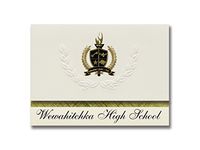 Signature Announcements Wewahitchka High School (Wewahitchka, FL) Graduation Announcements, Presidential style, Basic package of 25 with Gold & Black Metallic Foil seal