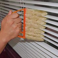 Blind Window Cleaner Duster Brush with 7 Slats for Window Blinds Air Conditioner Jalousie Duster