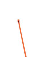 Industro 8" Nylon Construction Cable Ties, Orange - 25 Pack
