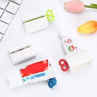 Weite Bathroom Home Rolling Tube Toothpaste Squeezer Stand Holder, Creative Toothpaste Dispenser for Adults and Kids(Random Colors Sent) (Multicolor)