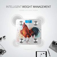 Cartoon Mighty Cock Scales for Body Weight Weigh Scale Digital Scale Bathroom Tracks 8 Key Compositions Analyzer Sync with Fitness Apps 400 Lbs