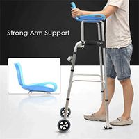 XIAOXIAO Foldable Walking Frame, Rollable Walker with Foldable Lightweight Aluminum Wheels, Suitable for Seniors and People with Reduced Mobility