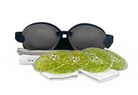 Tranquileyes Warm Compress with Microwavable Beads for Moderate Dry Eye Relief (Charcoal)
