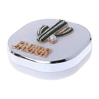 Misright Round Cartoon Contact Lens Case Portable Travel Storage Container Eye Care Kit
