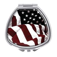 Udoosun Pill Box,American Flag Pill Case for Purse Pocket Pill Organizer Decorative Boxes Silver Single Compartment Travel Medicine Tablet Holder Wallet