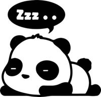 Cute Panda Bear Sleeping JDM Vinyl Graphic Car Truck Windows Decor Decal Sticker - Die cut vinyl decal for windows, cars, trucks, tool boxes, laptops, MacBook - virtually any hard, smooth surface