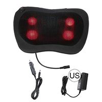 Electric Massage Pillow, Shiatsu Back Neck Massager, Kneading Massage Pillow Heating for Shoulders, Lower Back Pain, Full Body, Legs (Black)