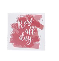 Pack of 20" Rose All Day" Cocktail Size Paper Napkin Pink 5" x 5"