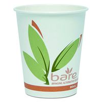 SOLO Cup Company OF10RC-J8484 Bare by Solo Eco-Forward Recycled Content PCF Hot Cup, 10 oz. Capacity, Paper, Green/White (Pack of 300)