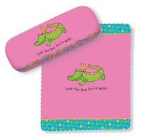 Cape Shore Love the One You're With Alligator Design Glasses Case and Lens Cloth