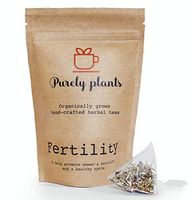 Purely Plants Fertility Herbal Tea for Women & Womens Health Non GMO Organically Grown for Hormone Health & a Healthy Cycle - Vitex, Dong Quai, Red Clover, Spearmint, Raspberry Leaf, Oatstraw, Nettle