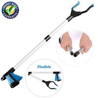 Reacher Grabber, Grabber Reacher Tool, 32” Foldable Litter Picker, Grabber Tool for Elderly, Garden Grabber, Arm Extension, Lightweight Mobility Aid, Extender Gripper Tool with Rotating Gripper, Blue