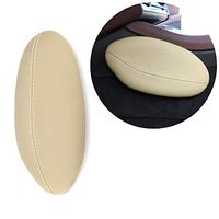 Universal car seat Cushion Foot Support Pillow Leg Support car seat Cushion Leather Leg Cushion Knee Pad Thigh Support Pillow Interior Car Accessories (Beige)
