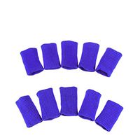 Healifty 10pcs Elastic Finger Sleeves Breathable Finger Sleeves Support Finger Compression Sleeve Finger wrap for Sport Training Ball Playing (Blue)