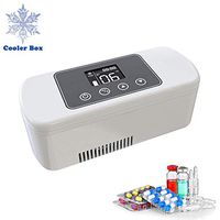 HPDOH Large Capacity Portable Insulin Refrigerated Box, 2-8 °C Car Insulin Cooler, Medical Mini Refrigerator, Suitable for Car/Travel/Aircraft (210 × 92 × 87mm)