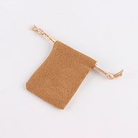 10pcs/lot 5 * 7 cm Suede Drawstring Pouch Factory Wholesale Packing Jewelry Pouch Bag Yellow