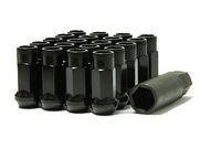 Muteki 32905B SR Series Black 12mm x 1.25mm SR48 Open End Lug Nut Set, (Set of 20)