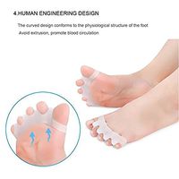 2 Pair Gel Toe Separator Toe Spacers Rubber Toe Stretchers Bunion Pain Relief Toe