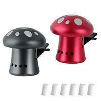 2 PCS Car Essential Oil Vent Clip Mini Mushroom Car Diffuser Vent Clip Car Scent Diffuser Air Freshener with 6 Refill Sticks