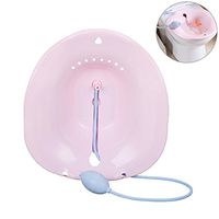 Exttlliy Sitz Bath with Flusher Install on The Toilet Avoid Squatting for Pregnant Women, Hemorrhoids Patients, Elderly (Pink)
