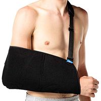 KANGDA Arm Sling Brace for Broken Wrist Elbow Immobilization Adult Adjustable Forearm Rotator Cuff Support Lightweight Comfortable Breathable Universal Black Winter