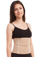 Gabrialla Women's Breathable Abdominal Support Binder-Elastic Belly Wrap 9 Inch Wide: AB-309(W), Beige, Small Up to 34"