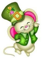 HotSaleStore Sticker Seals 48 Super Cute ST. Patricks Day Mouse!!! Sticker Label Envelope Seals 1.2" Round