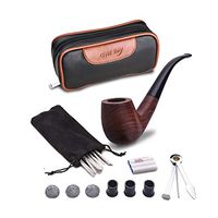 Free Boy Tobacco Smoking Pipe, Leather Pipe Pouch Handmade Wood Pipe Accessories