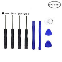 9 in 1 Repair Opening Pry Tools Screwdriver Kit Set for Apple iPhone Xs Max/XS/XR / 8 Plus / 8/7 Plus /7 / SE / 6s / 6s Plus / 6/6 Plus / 5S / 5 / 4S / 4 / 3G / iPod Touch,for Samsung Galaxy