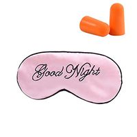 ACTLATI Silk Sleep Mask Soft Eye Mask Blocks Light Blindfold W/Ear Plugs