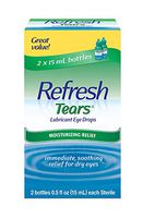 Refresh Tears Lubricant Eye Drops, 0.5 Fl Oz (2 Count)