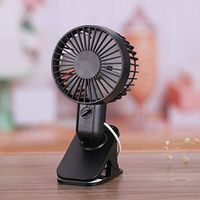 TechCode USB Fan Desktop, Mini Clip Fan Air Cooling 2 Speed Adjustable Portable USB Camping Fan for Home Office Bedside Ultra-Silent Double Blades Table Fan (Black)