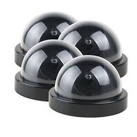 4 Pcs Fake Pretend Dummy Dome Realistic Looking Security Camera Red LED Light Detection Sensor by Uptell