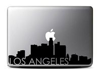 Los Angeles Skyline (13 inch) Black Macbook Decal #3 - Laptop Decal