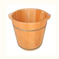 Thicken Wooden Tub Foot Tub，Solid Wood Foot Soaking Barrel Foot Spa Wooden Tub，Foot Tub，Binaural Oak Barrel