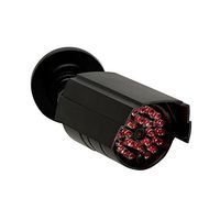 SABRE Fake Outdoor Security Camera with Night Senor - Realistic Mounted Bullet Design, Automatically illuminates Faint Infred LED Light, Durable and Weather Resistant for Outdoor or Indoor Use - Black