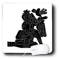 3Drose LLC 8 X 8 X 0.25 Inches Mouse Pad, Aztec Symbol in Silhouette (Mp_109828_1)