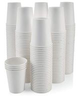 [200 Pack - 8 oz.] Paper Coffee Cups - Disposable White Paper Hot Cups for Coffee, Tea & Hot Chocolate