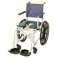 Mariner™ Rehab Shower Commode Wheelchair Seat Size: 18.25" W x 18.25" D, Wheel Type: 23" Treaded Urethane Tires
