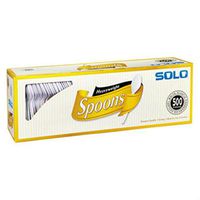 Solo Plastic Spoon White 500ct Picnic Catering Party Disposable ;from#ampco20