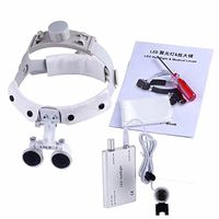 BoNew White LED Head Light + Dental Surgical Glasses Binocular Loupes DY-108 3.5X-R