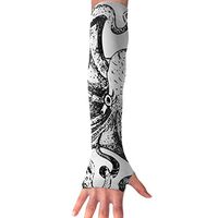 TO-JP Sports Arm Sleeves UV Sun Protection Arm Sleeves Marine Life Octopus Cooling Arm