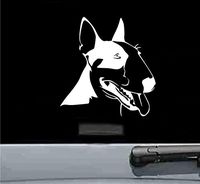 JS Artworks English Bull Terrier Vinyl Decal Sticker (White)